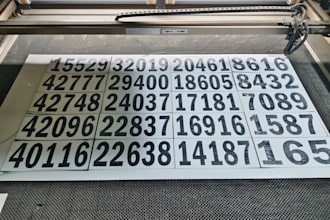 design laser cut stencil numbers letters industrial marking stencils dxf