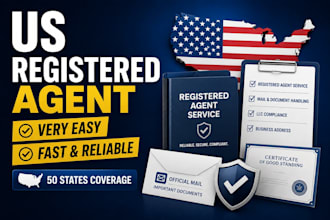 provide US registered agent service for your llc in all 50 states