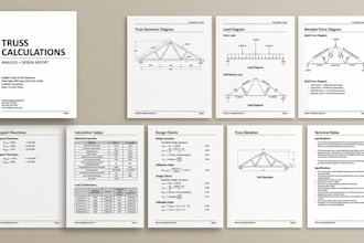 prepare truss design calculations drawings and structural reports