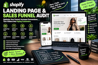 audit shopify landing page sales funnel UX cro product page optimization
