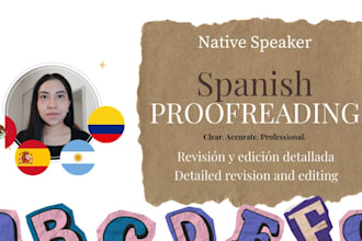 proofread and edit your spanish text