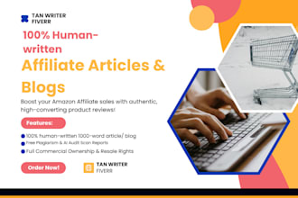manually write amazon affiliate articles and blog posts