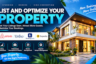 expertly setup airbnb, vrbo, guesty, lodgify and ota listings