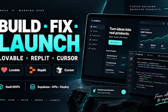 build or fix lovable ai replit ai cursor ai apps with vibe coding