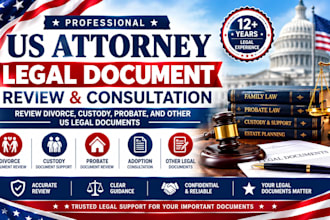 review divorce custody probate and other US legal documents