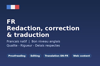 proofread and edit your french text professionally