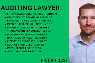 be your forensic accounting lawyer for tracing funds,losses and account disputes