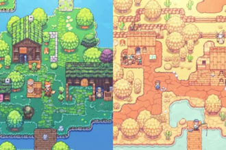 create a tileset 16x16 for your platform game in pixel art tilemap sprite sheet