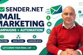 set up sender net email campaigns and automation workflows