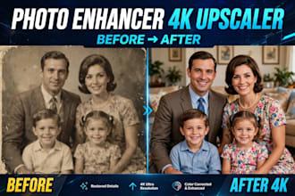 enhance your photo to 4k uhd, restore and upscale image quality