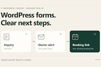 fix your wordpress inquiry form and booking flow