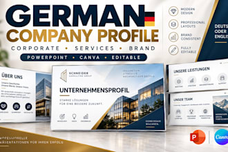 design german company profile presentations for companies, startups and brands