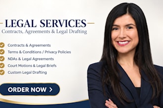 draft business contracts, agreements and legal letters