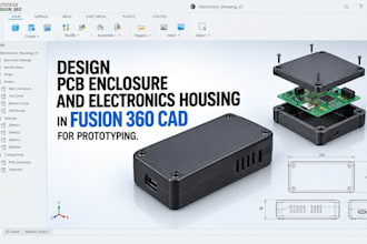 design pcb enclosure and electronics housing in fusion 360 cad for prototyping