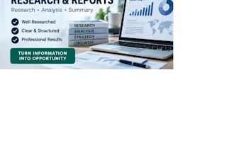 research summarize and create professional business reports