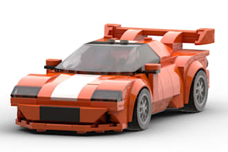 design 3d lego car mocs, technic builds with PDF instructions