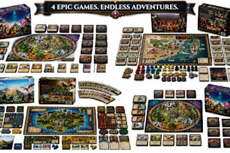 develop board game design, card game art, rulebooks and custom tabletop games