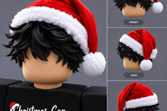 model custom christmas roblox hair roblox cap roblox accessories roblox assets