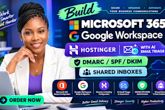 build microsoft 365 google workspace hostinger with ai email triage dmarc spf