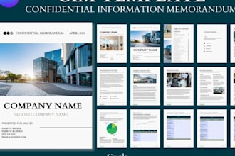 design real estate informative memorandum, brochure, company profile white paper