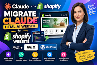 migrate claude HTML ai website to shopify website claude to shopify wix wordpres