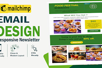 design editable mailchimp email templates and newsletters
