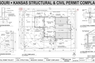 handle missouri and kansas structural civil permit compliance drawings