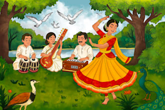 design creative digital illustrations