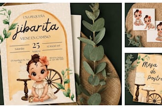 design a custom birthday baby shower or event invitation