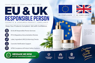 be your eu UK responsible person for gpsr uk eu compliance for cosmetic products