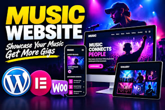 create music website for artists, djs, bands and musicians