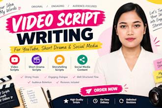 youtube script, video script, short drama, script writing