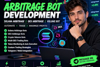 build crypto arbitrage volume bot, solana arbitrage bot, dex arbitrage bot eth