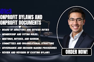 draft 501c3 nonprofit bylaws and nonprofit documents