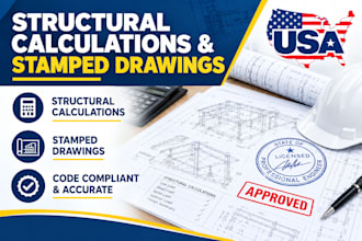 structural calculations and stamped engineering drawings