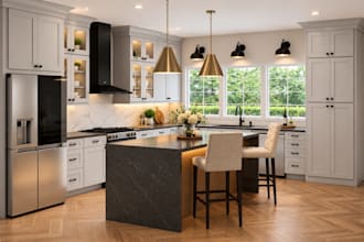design production ready kitchen cabinet in mozaik
