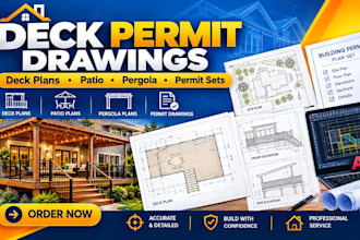 create deck permit drawings deck plans patio plans and city permit drawings