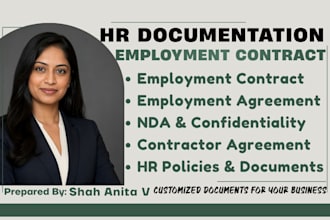 draft professional employee contracts, agreements, and HR documents