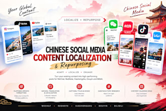 localize your content for chinese social media bilibili wechat rednote douyin