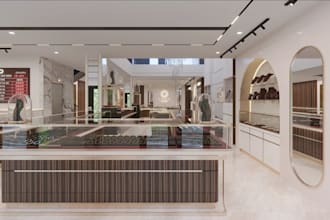 remodel luxury ,furniture layout,retail interior,3d showroom design