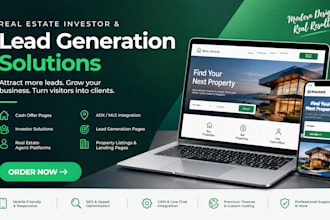 build your real estate investor and lead generation website