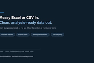 clean, deduplicate and standardize your excel or CSV data