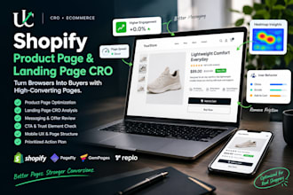 optimize shopify product pages landing pages and ecommerce UX for cro