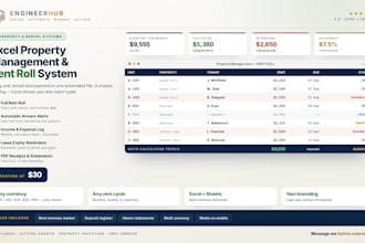 create an excel property management and rent roll tracking system