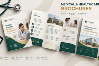 design a professional medical flyers, health brochures, or clinic flyer