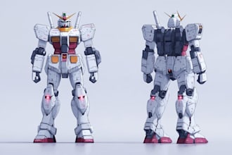 draw illustration and concept and robot