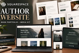 build squarespace book author website author landing page book launch website