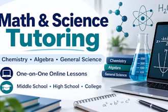 provide personalized chemistry and math tutoring