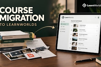 migrate and organize your course on learnworlds