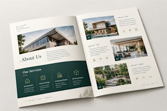 design real estate brochure, flyer, postcard, trifold, catalog, listing